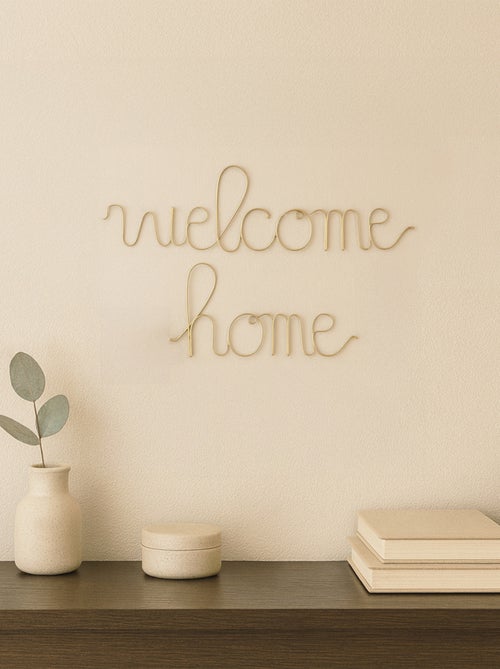 Mot fil de laiton "WELCOME HOME" - Kiabi