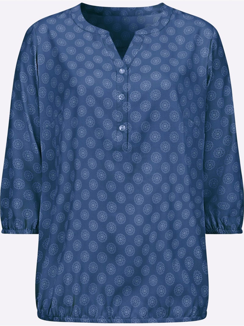 Motif Imprimé - Taille Standard - Moda Vilona Bleu Ecru - Kiabi
