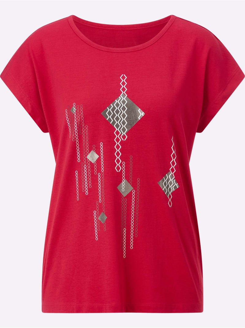 Motif Imprimé - Taille Standard - Moda Vilona Noir Rouge - Kiabi