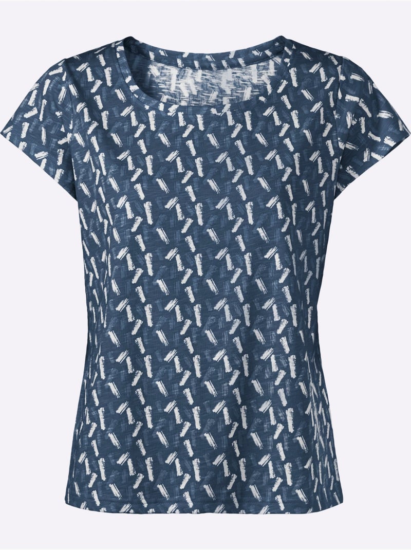 Motif Imprimé - Taille Standard - Witt Bleu Ecru - Kiabi