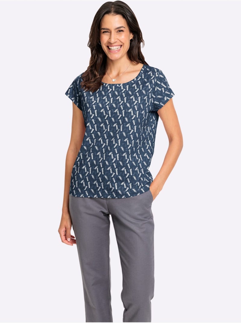 Motif Imprimé - Taille Standard - Witt Bleu Ecru - Kiabi