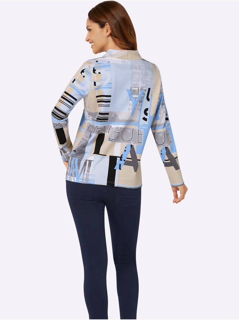 Motif Imprimé - Taille Standard - Witt Bleu Ecru - Kiabi