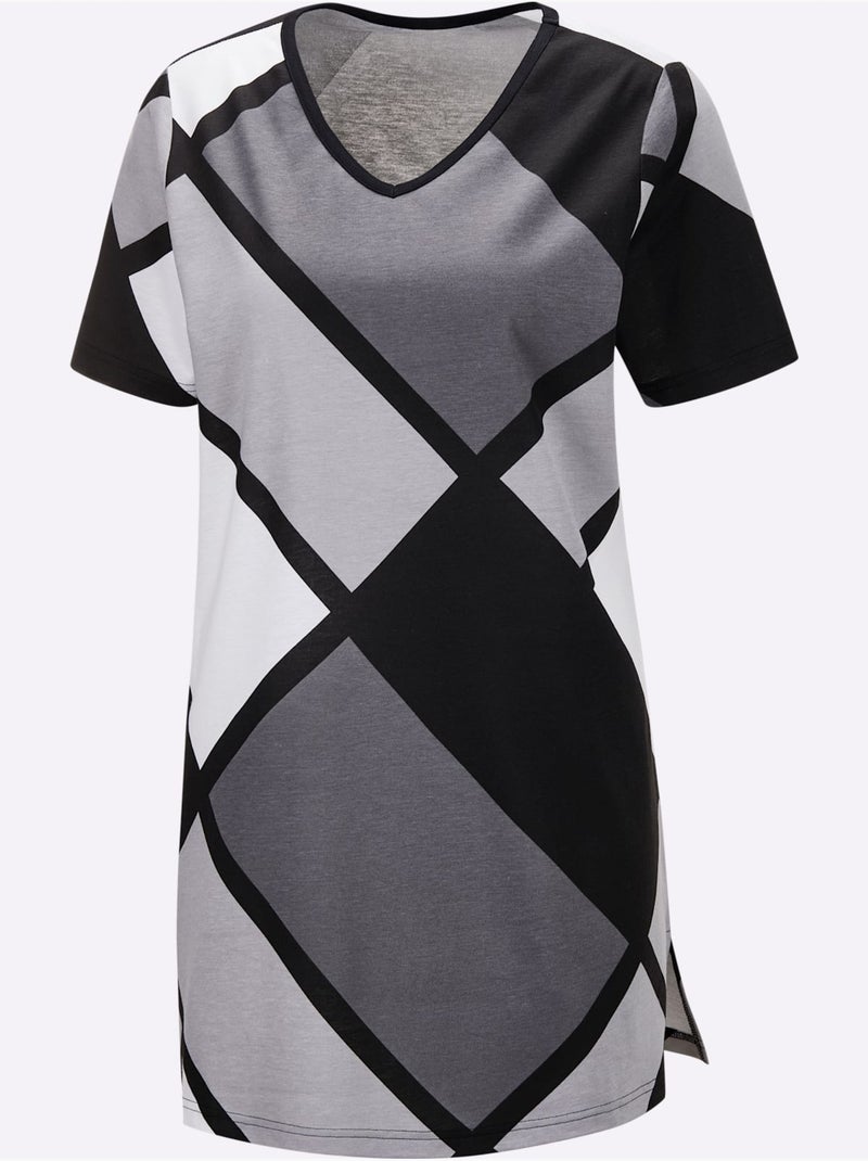 Motif Imprimé - Taille Standard - Witt Noir Gris - Kiabi