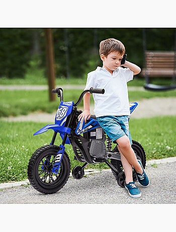 Moto cross électrique dirt bike enfant 2 vitesses 2,4-5 km/h musiques
