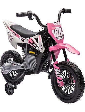 Moto cross électrique dirt bike enfant 2 vitesses 2,4-5 km/h musiques