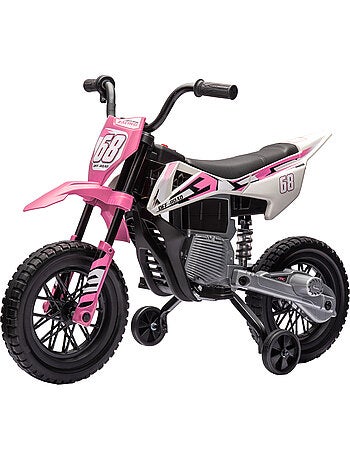 Moto cross électrique dirt bike enfant 2 vitesses 2,4-5 km/h musiques