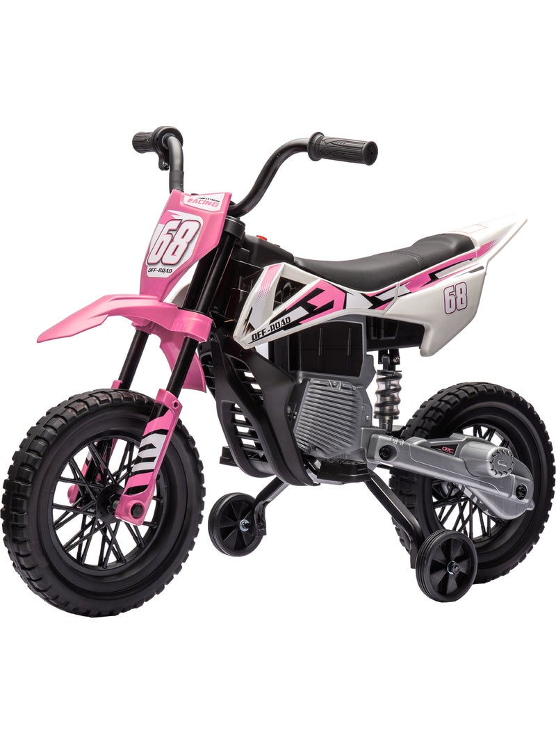 Moto cross électrique dirt bike enfant 2 vitesses 2,4-5 km/h musiques Rose - Kiabi