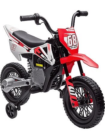 Moto cross électrique dirt bike enfant 2 vitesses 2,4-5 km/h musiques