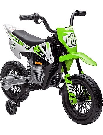 Moto cross électrique dirt bike enfant 2 vitesses 2,4-5 km/h musiques