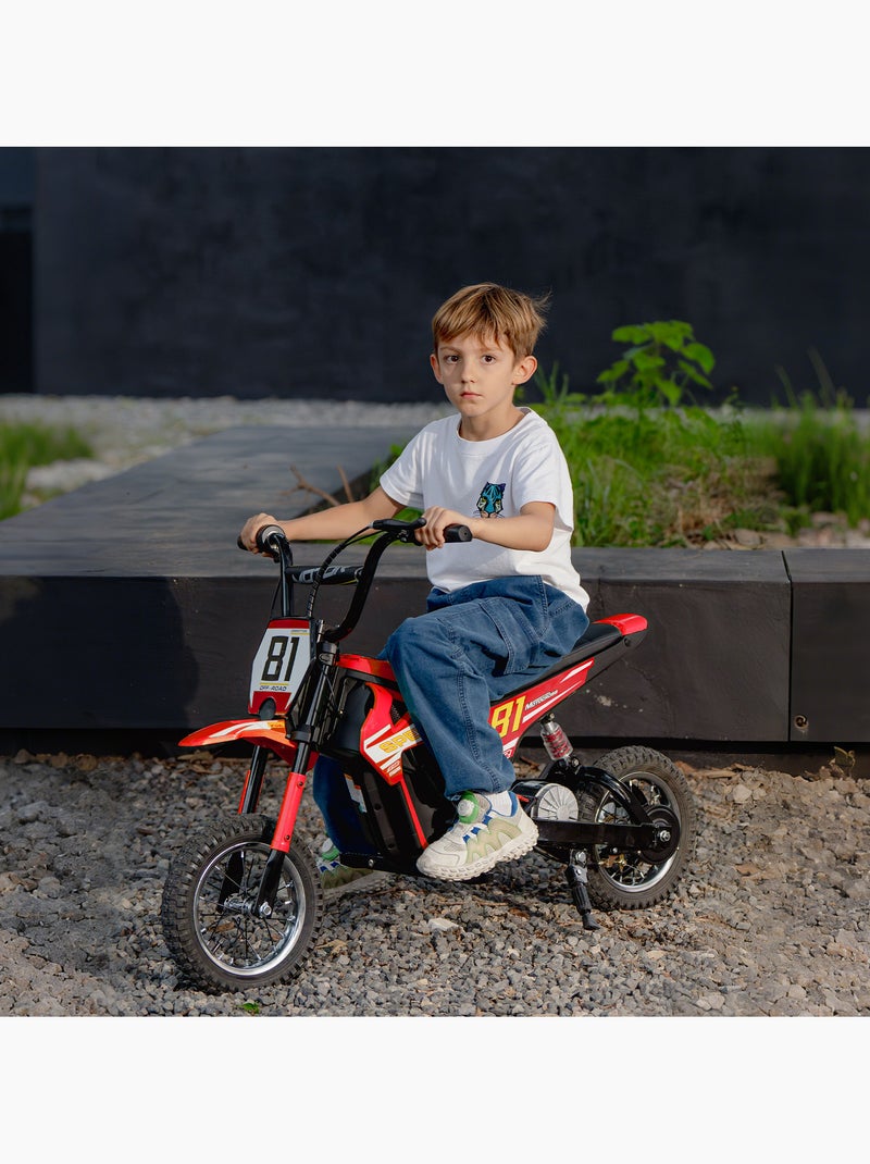 Moto cross électrique dirt bike enfant 250w 16 km/h max. Rouge - Kiabi