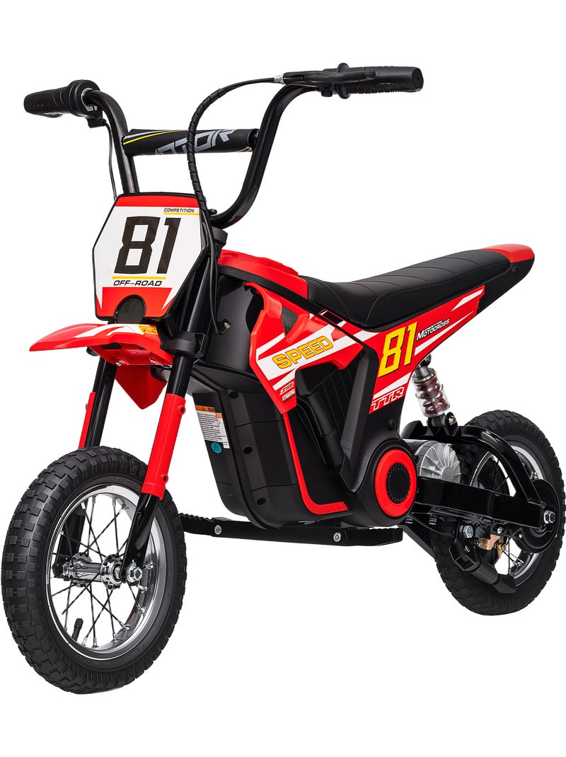 Moto cross électrique dirt bike enfant 250w 16 km/h max. Rouge - Kiabi