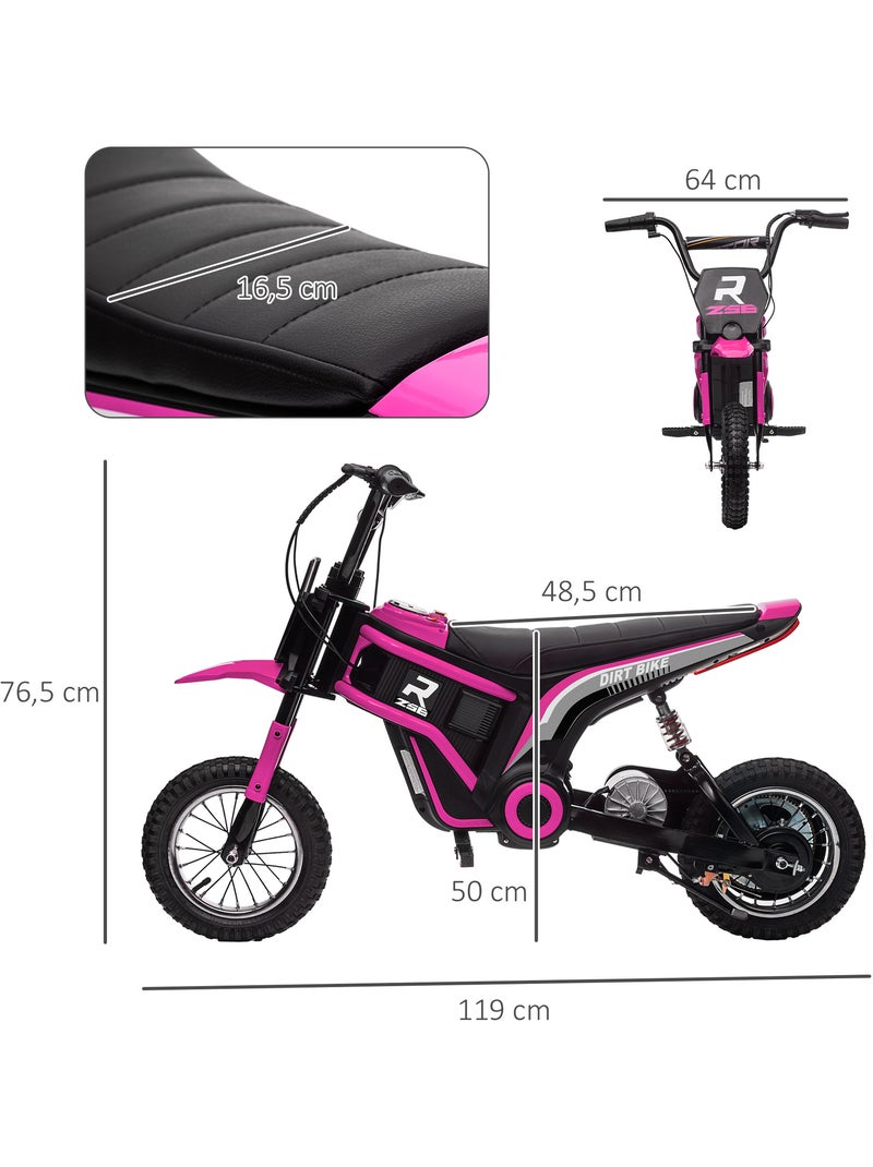 Moto cross électrique dirt bike enfant 350w 16 km/h max. Rose - Kiabi