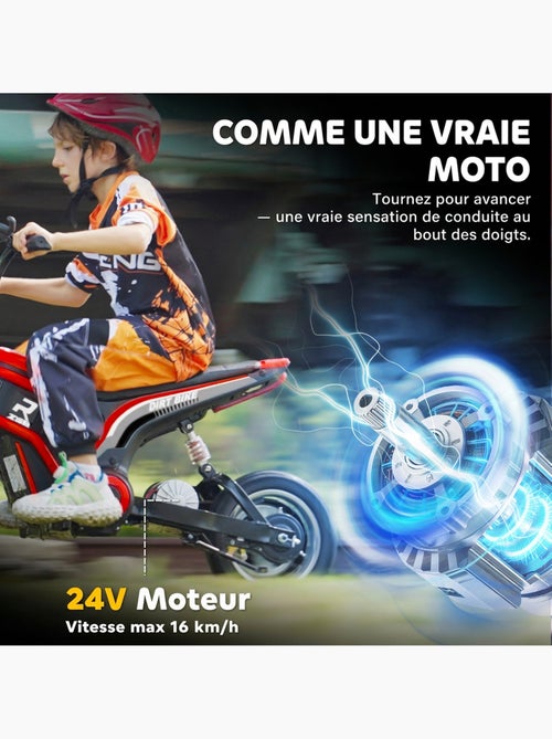 Moto cross électrique dirt bike enfant 350w 16 km/h max. - Kiabi
