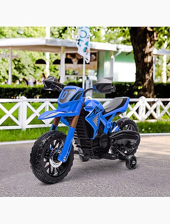Moto cross électrique enfant 6 v 2 moteurs effets sonores max. 3 km/h