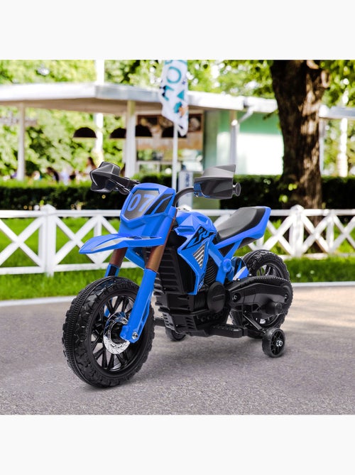 Moto cross électrique enfant 6 v 2 moteurs effets sonores max. 3 km/h - Kiabi