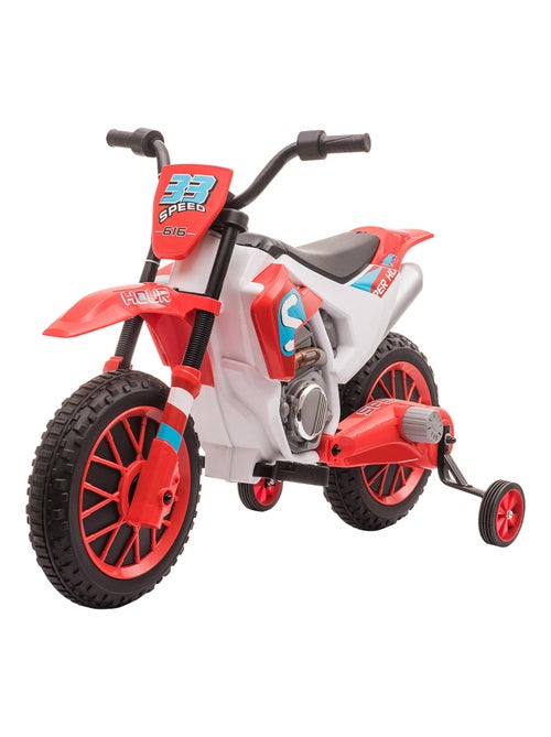 Moto cross électrique enfant avec roulettes amovibles - Kiabi