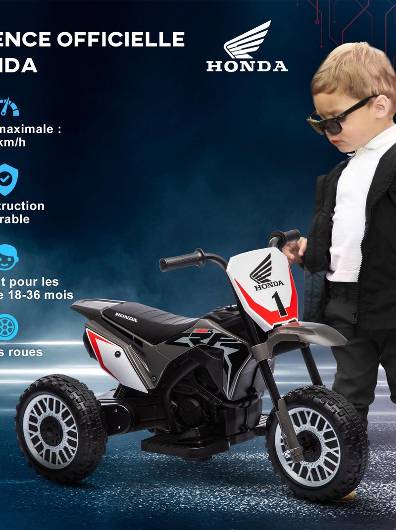 Moto Cross électrique enfant Honda CRF 450 R Gris - Kiabi