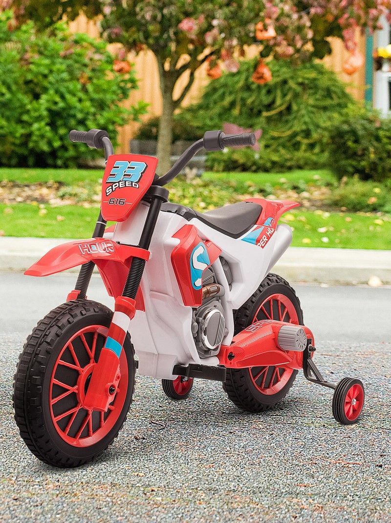 Moto cross électrique enfant RIDENFUN Rouge - Kiabi