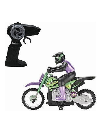 Moto Crosslander cascade extrême avec effets lumineux