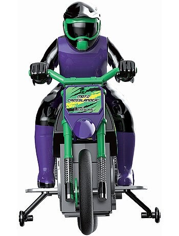 Moto Crosslander cascade extr?me avec effets lumineux