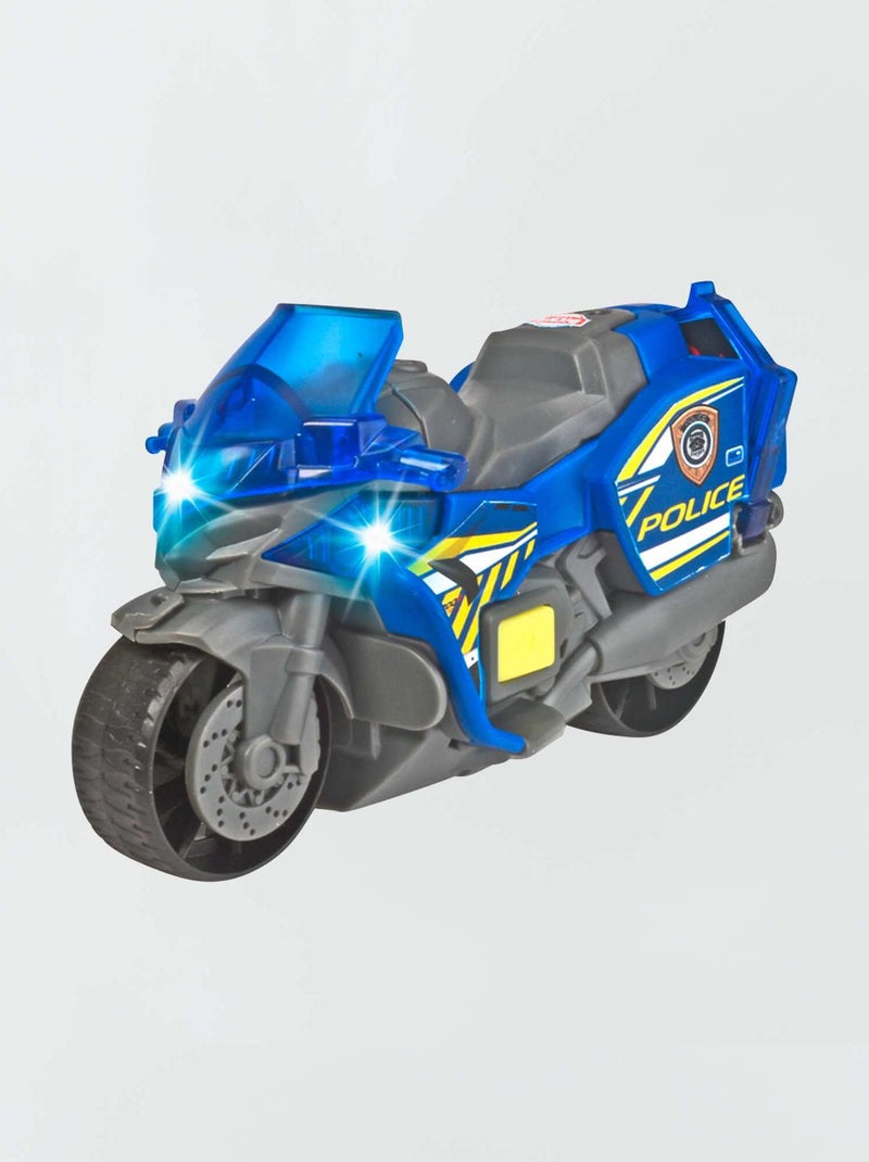 Moto de police 'Dickie Toys' bleu/gris - Kiabi
