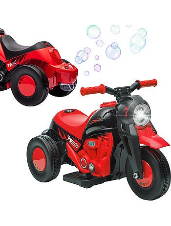 Moto électrique enfant chopper 3km/h 3 roues nombreux effets