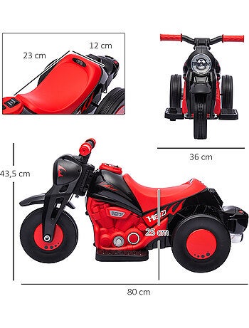 Moto électrique enfant chopper 3km/h 3 roues nombreux effets