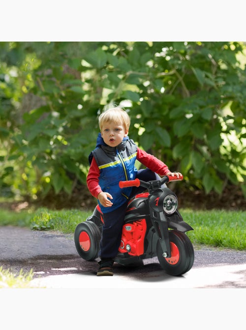 Moto électrique enfant chopper 3km/h 3 roues nombreux effets - Kiabi