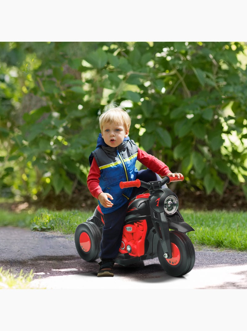 Moto électrique enfant chopper 3km/h 3 roues nombreux effets Noir - Kiabi