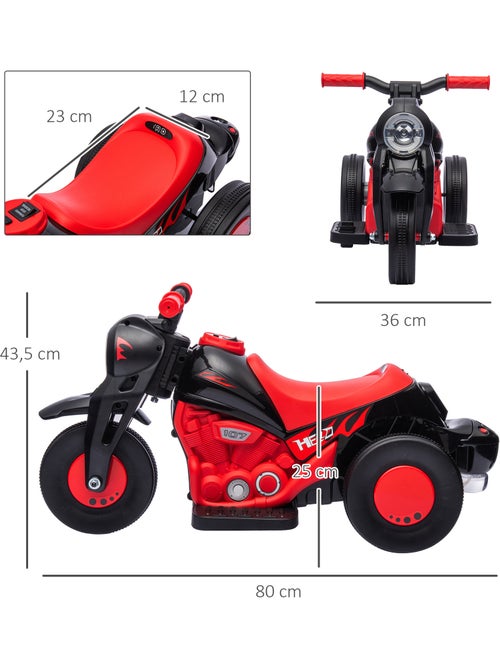 Moto électrique enfant chopper 3km/h 3 roues nombreux effets - Kiabi