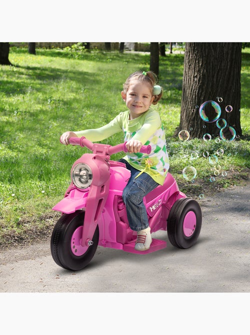 Moto électrique enfant chopper 3km/h 3 roues nombreux effets - Kiabi