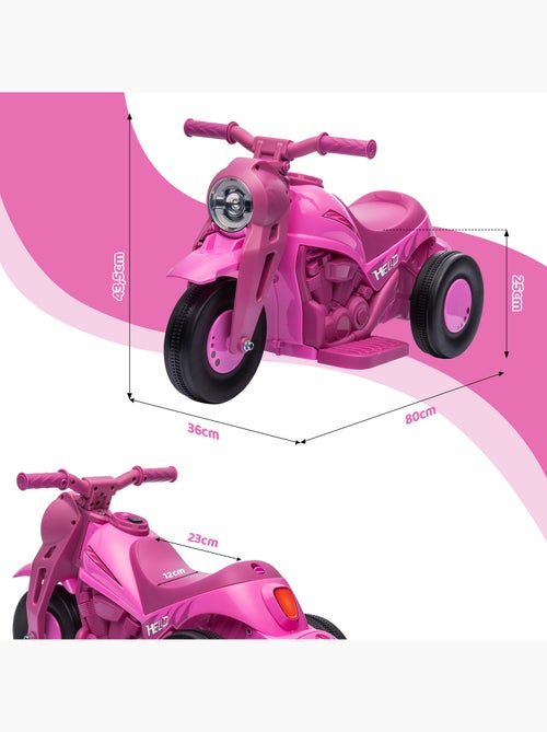 Moto électrique enfant chopper 3km/h 3 roues nombreux effets - Kiabi