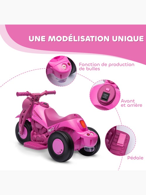 Moto électrique enfant chopper 3km/h 3 roues nombreux effets - Kiabi