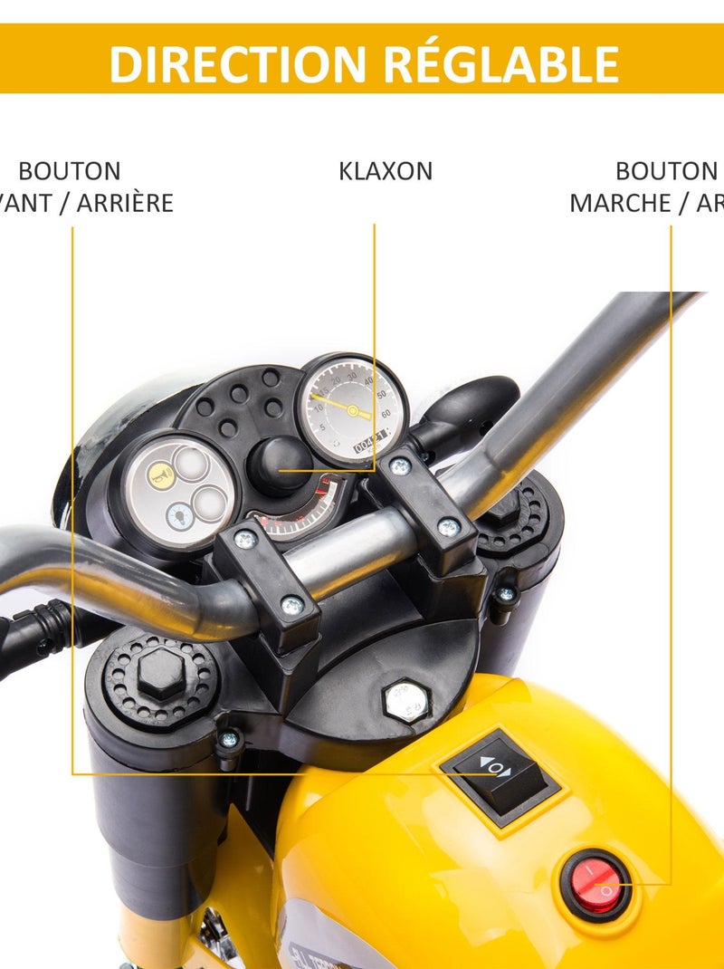 Moto électrique enfant CHOPPERZ Jaune - Kiabi