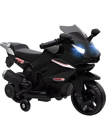 Moto électrique enfant de sport avec effets stabilisateurs amovibles
