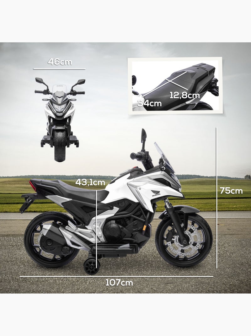 Moto électrique enfant Honda NC750x - nombreux équipements Blanc Blanc - Kiabi