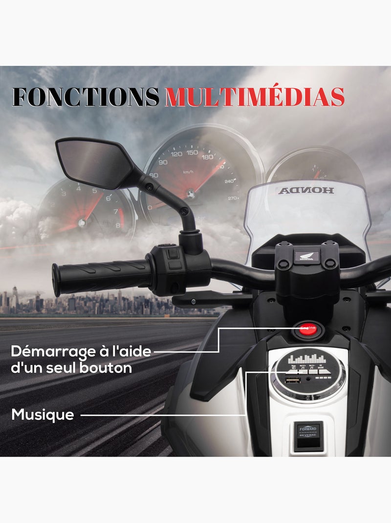 Moto électrique enfant Honda NC750x - nombreux équipements Blanc Blanc - Kiabi