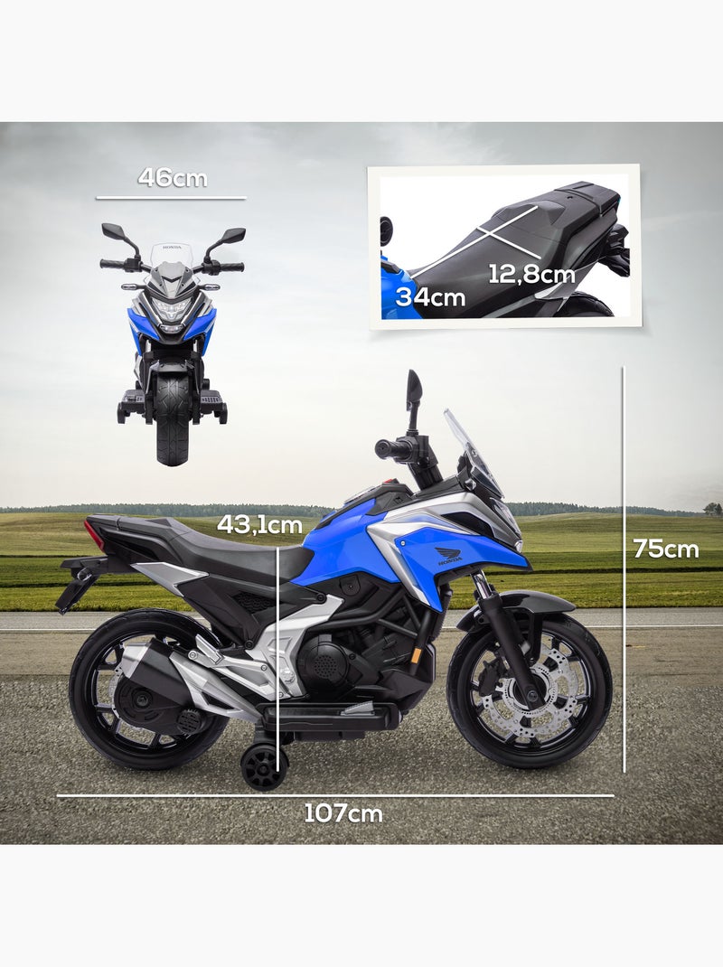 Moto électrique enfant Honda NC750x - nombreux équipements Bleu Bleu - Kiabi