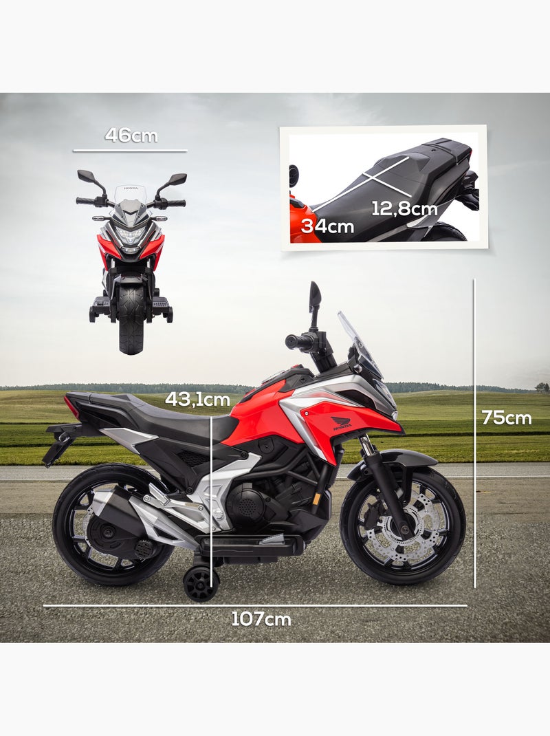 Moto électrique enfant Honda NC750x - nombreux équipements Rouge - Kiabi