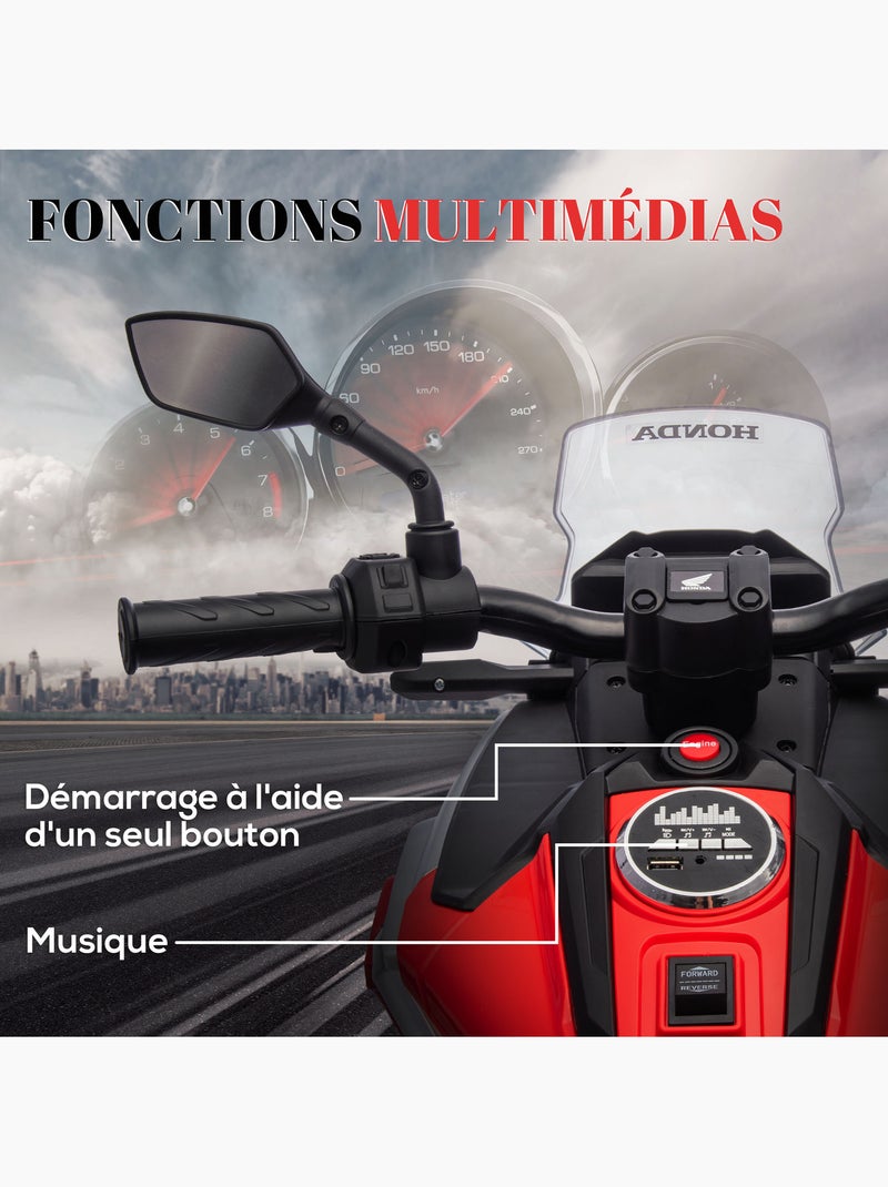 Moto électrique enfant Honda NC750x - nombreux équipements Rouge - Kiabi