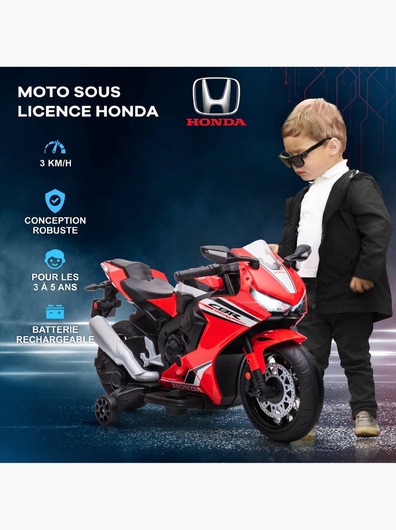 Moto électrique enfant licence officielle honda cbr 1000 rr Rouge - Kiabi
