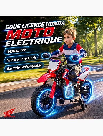 Moto électrique enfant licence officielle honda crf450r