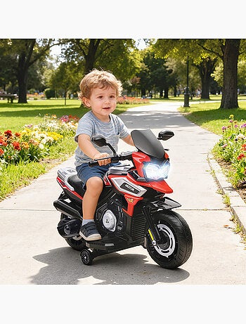 Moto électrique enfants 18-36 mois pp et métal rouge
