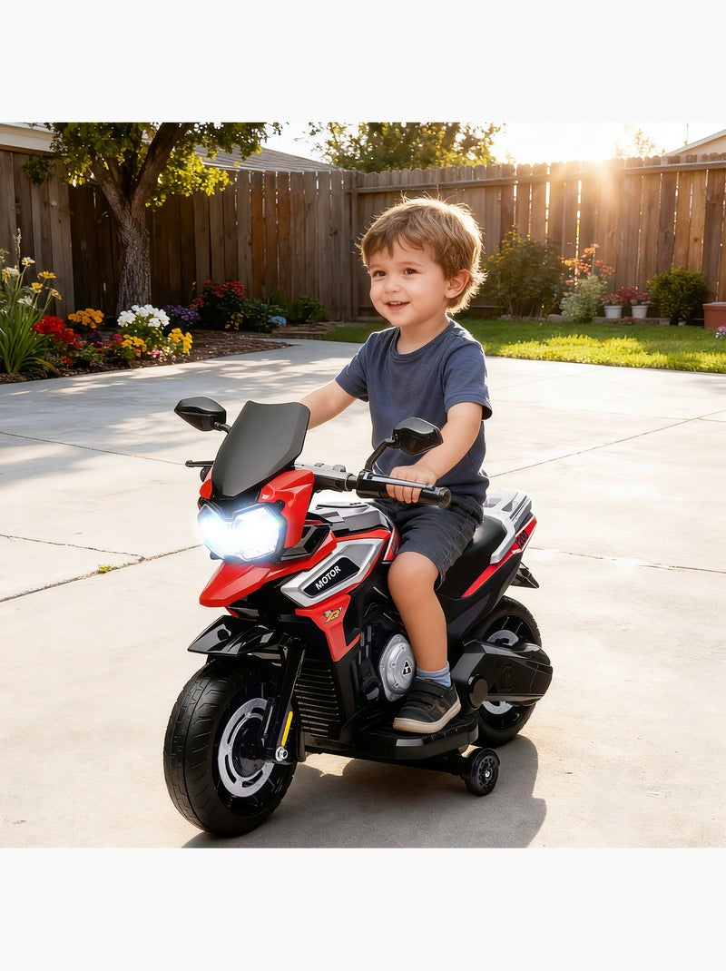 Moto électrique enfants 18-36 mois pp et métal rouge Rouge - Kiabi