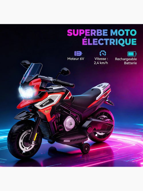 Moto électrique enfants 18-36 mois pp et métal rouge - Kiabi