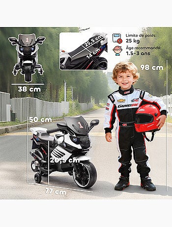 Moto électrique enfants effets lumineux sonores