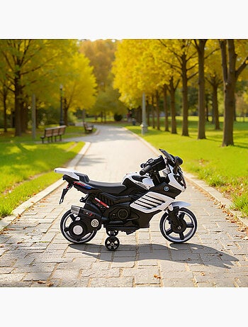 Moto électrique enfants effets lumineux sonores