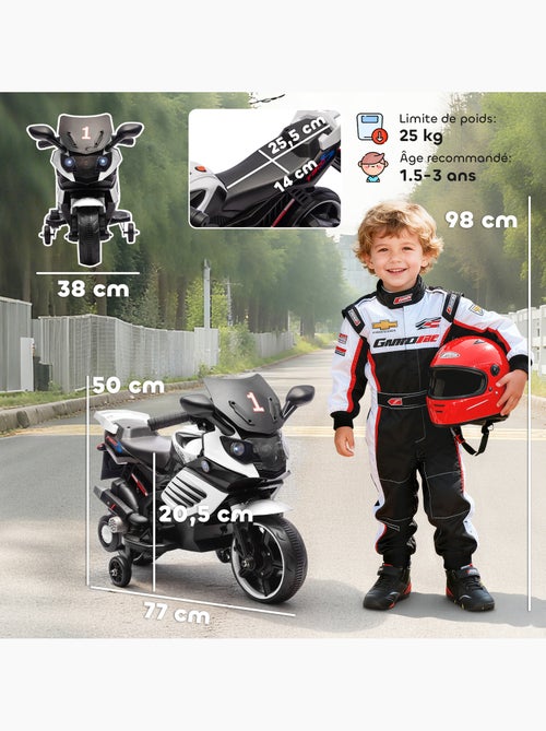 Moto électrique enfants effets lumineux sonores - Kiabi