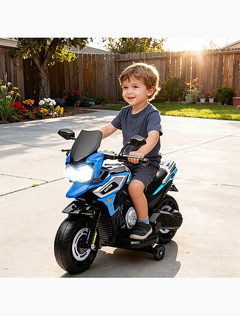 Moto électrique enfants effets lumineux sonores