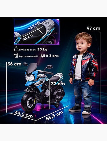 Moto électrique enfants effets lumineux sonores